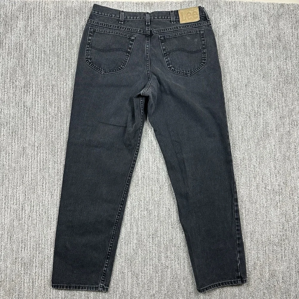 Vintage Lee Mens Jeans 36x32 Black Denim Made in USA Skater‎ Grunge Fits 34x30